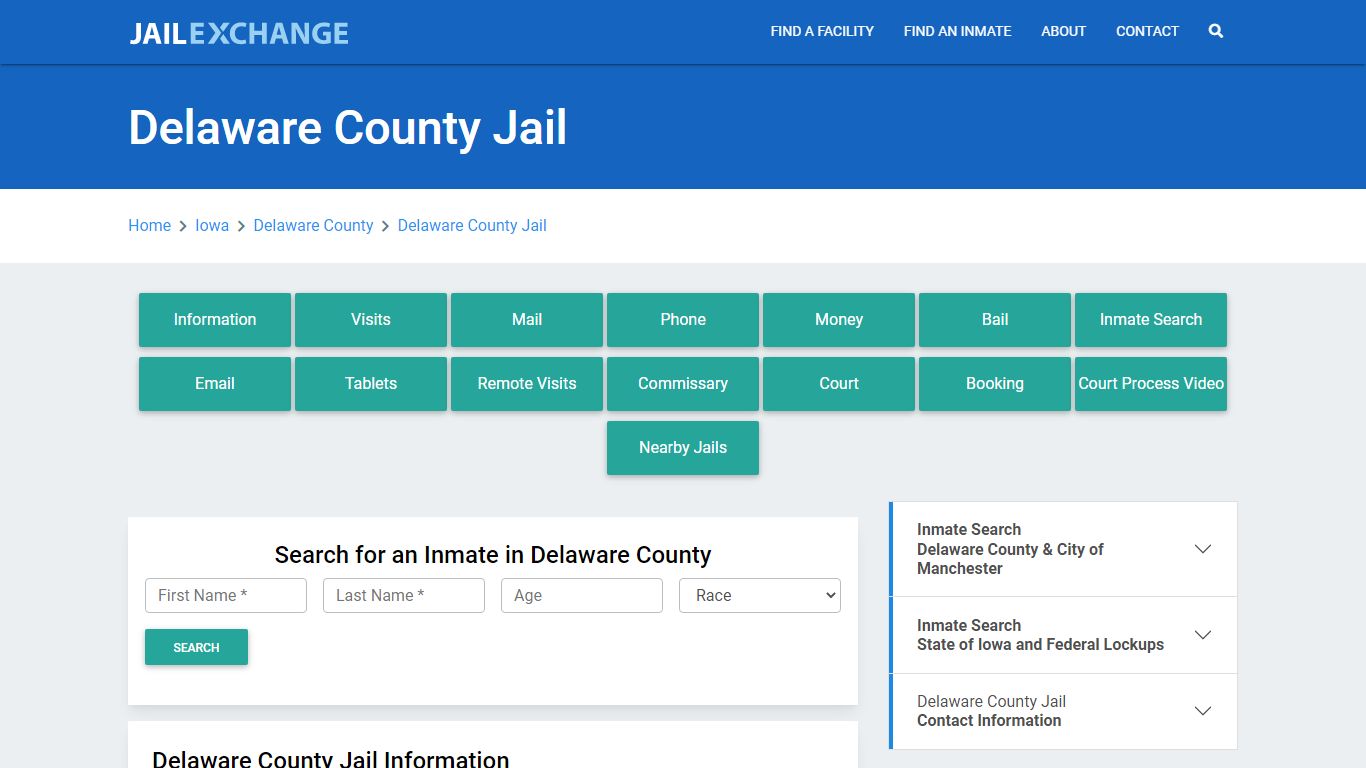 Delaware County Jail Roster Lookup, IA, Inmate Search